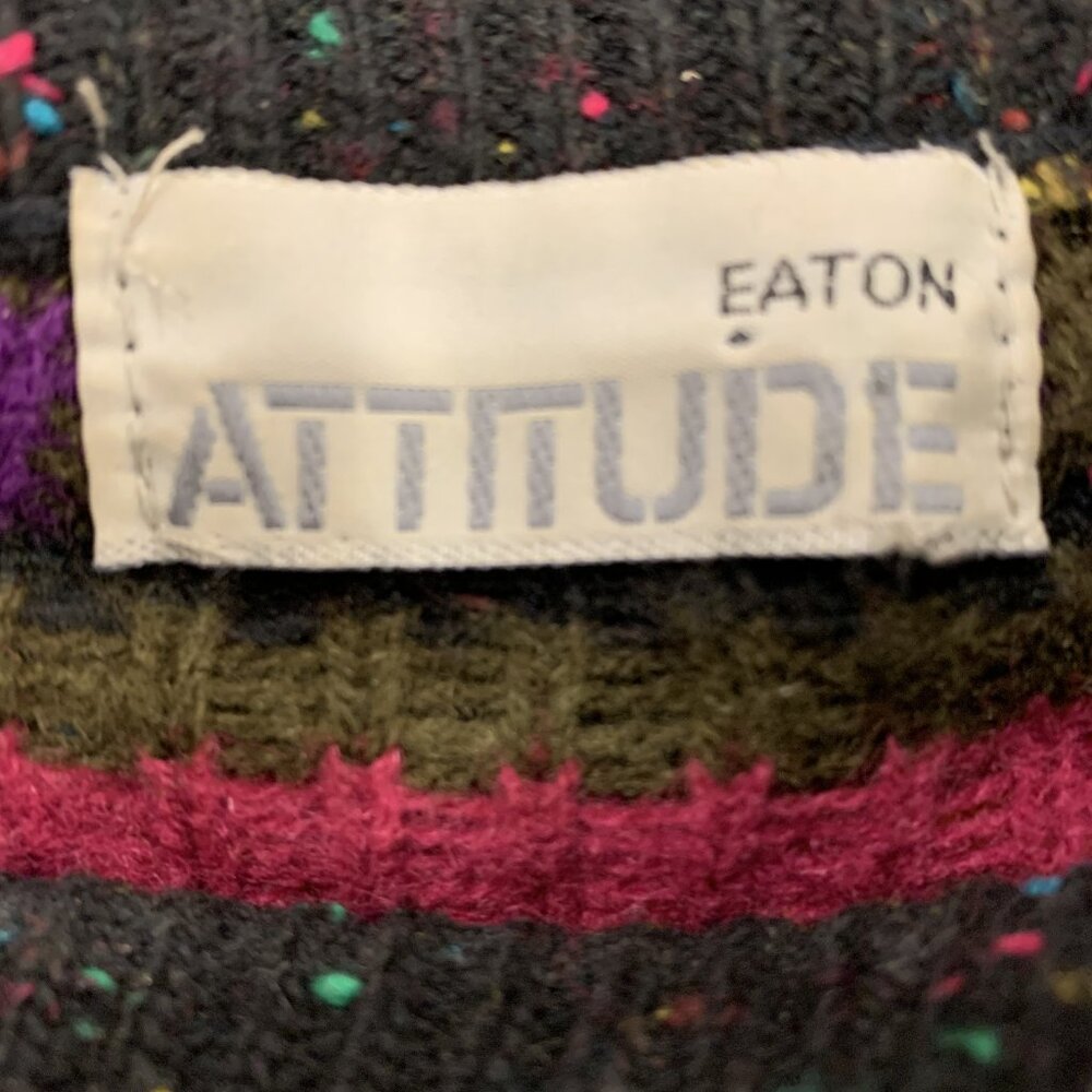 Vintage Eaton Attitude Sweater – 90s Retro, Rare & Colorful‎ - Picture 2 of 4